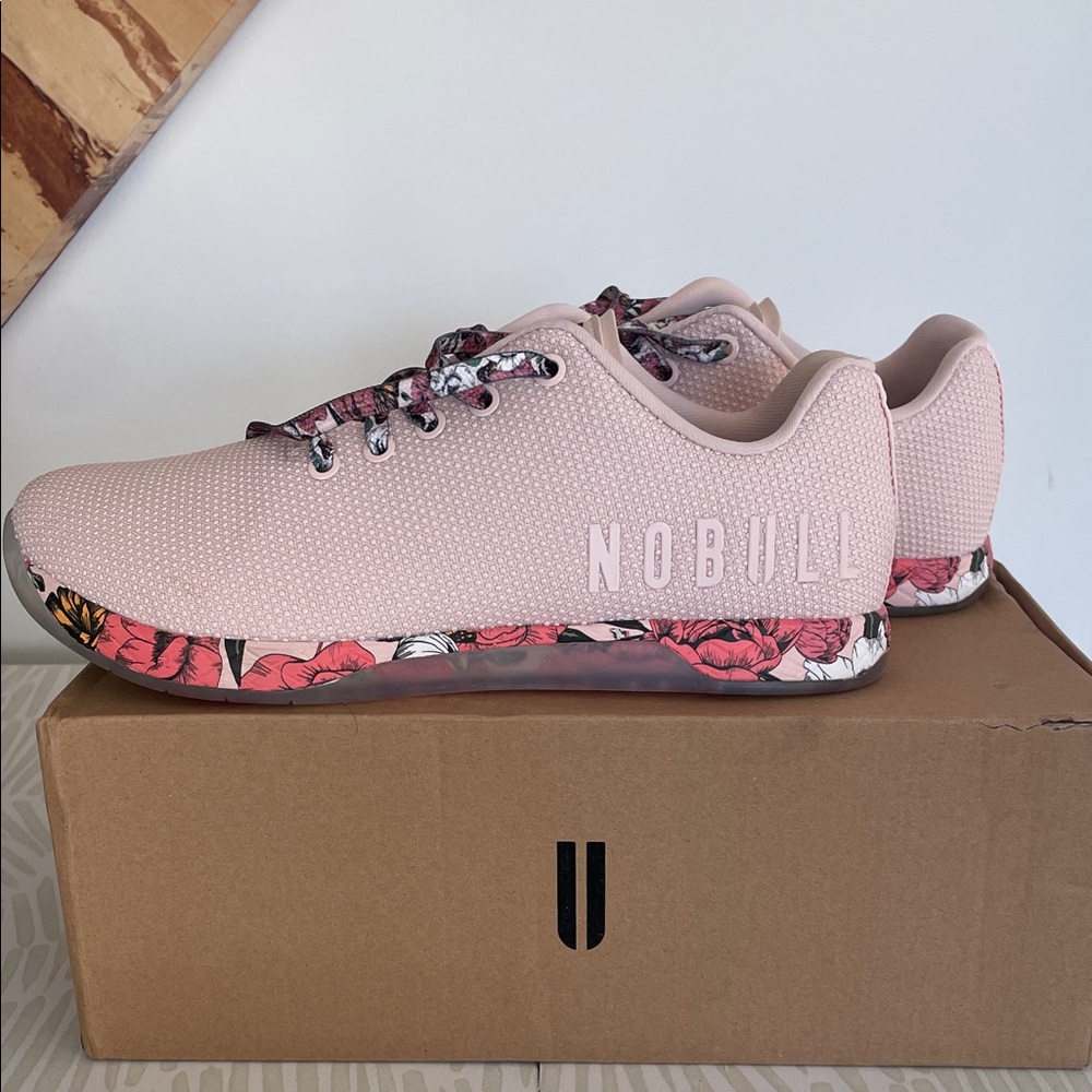 NOBULL Women's Light Pink Floral Athletic Shoes